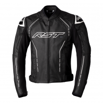 RST S1 Leather Jacket - Black/White