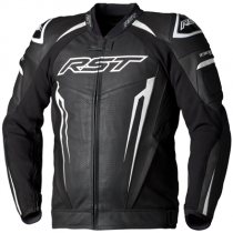 RST TracTech Evo 5 LEATHER JACKET - Black/White