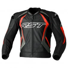 RST TracTech Evo 4 Leather Jacket Flo Red CE Approved 