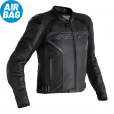 RST Sabre Airbag Black Leather Jacket