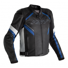 RST Sabre Leather Jacket Black/Blue 