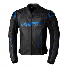 RST S1 Leather Jacket Black/Grey/Blue