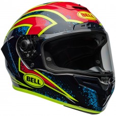 Bell Street 2024 Race Star Flex DLX Adult Helmet (Xenon Blue/Retina)