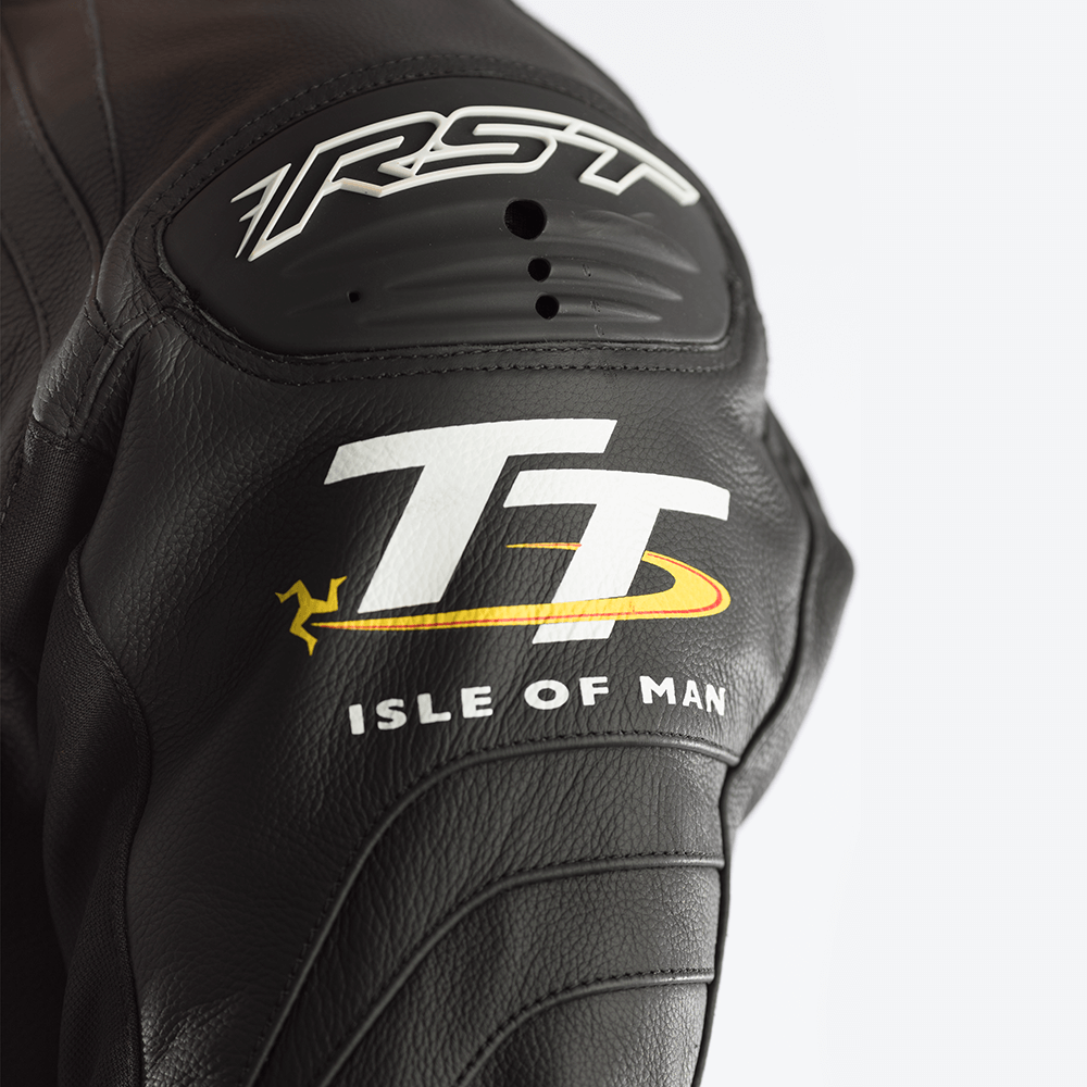 RST RST Isle of Man TT Grandstand CE Rated A Men's Motorbike Racing Leather 1PC Suit 