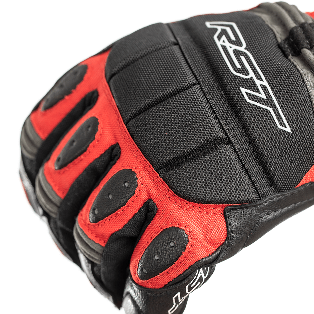 RST Storm CE Waterproof Motorbike Motorcycle Textile Gloves Red 